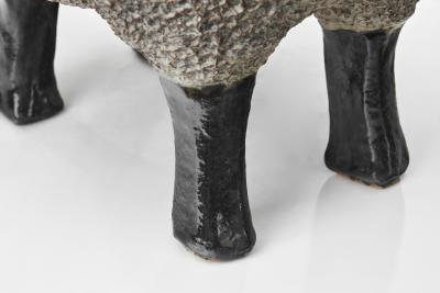 Klas G ran Klaesson Sheep Sculpture in Stoneware Sweden 1991