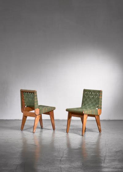 Klaus Grabe Klaus Grabe pair of webbed side chairs