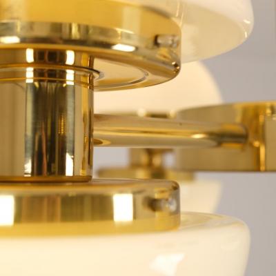 Klaus Michalik Modernist Bau 950 507 Chandelier Brass Glass Klaus Michalik Orno 1980s