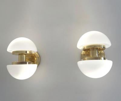Klaus Michalik Pair of Bau Wall Lamps in Brass Klaus Michalik Orno 1980s