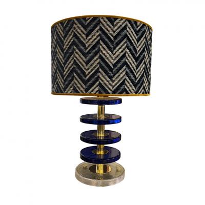 Klein Blue Murano Disc Lamps
