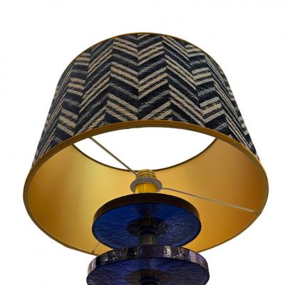 Klein Blue Murano Disc Lamps