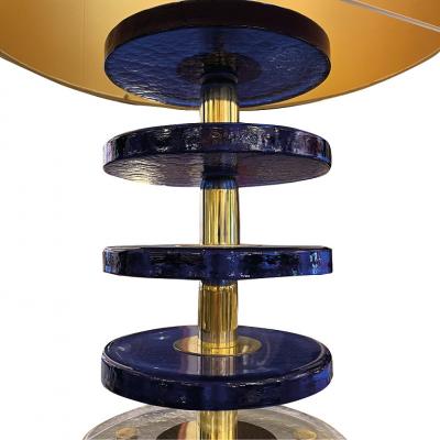 Klein Blue Murano Disc Lamps