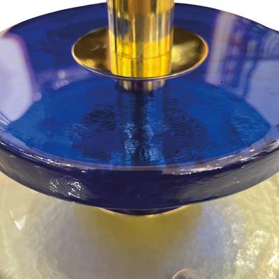 Klein Blue Murano Disc Lamps