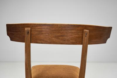 Klismos Inspired Oak Chair with Upholstered Seat Denmark ca 1900
