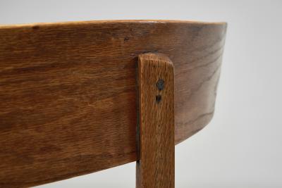 Klismos Inspired Oak Chair with Upholstered Seat Denmark ca 1900