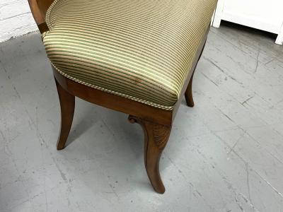 Klismos Style Walnut Dining Chairs Set of 4