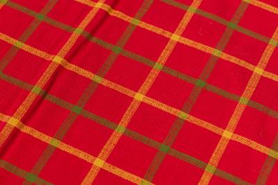 Knoll Associates Mid Century American Red Plaid Upholstered Platform Daybed
