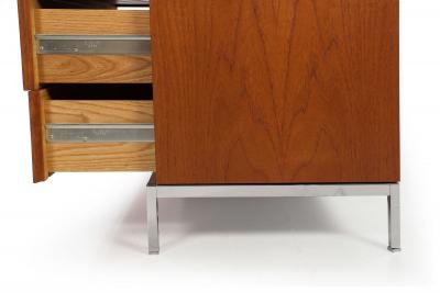 Knoll Mid Century Modern Teak and Chrome Double Chest Credenza circa 1970