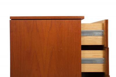 Knoll Mid Century Modern Teak and Chrome Double Chest Credenza circa 1970