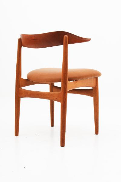 Knud Faerch Set of Eight Danish Dining Chairs Cowhorn Chair by Knud Faerch