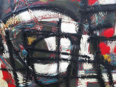 Knud H rup Enamel on Copper Abstract Expressionist Painting c 1960s