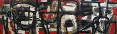 Knud H rup Enamel on Copper Abstract Expressionist Painting c 1960s