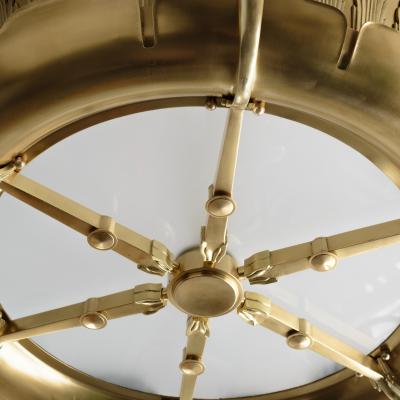 Knut Hallgren Knut Hallgren SCANDINAVIAN ART DECO RING FORM POLISHED BRASS PENDANT