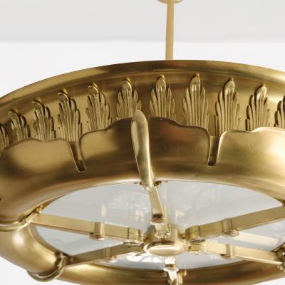 Knut Hallgren Knut Hallgren SCANDINAVIAN ART DECO RING FORM POLISHED BRASS PENDANT