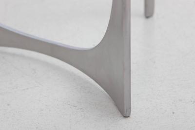 Knut Hesterberg Aluminum and Glass Coffee Table by Knut Hesterberg for Ronald Schmitt
