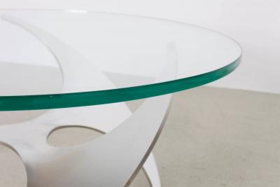 Knut Hesterberg Aluminum and Glass Propeller Coffee Table by Knut Hesterberg for Ronald Schmitt
