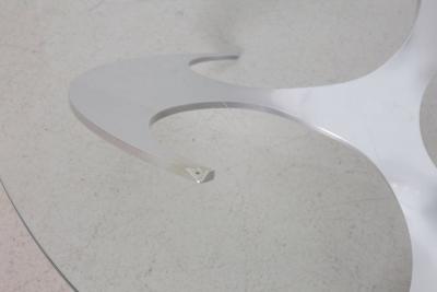 Knut Hesterberg Aluminum and Glass Propeller Coffee Table by Knut Hesterberg for Ronald Schmitt