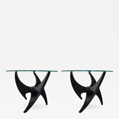 Knut Hesterberg Pair of Mid Century Modern Propeller Side Tables