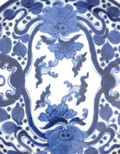 Ko Imari Blue and White Plate Japan 18th Century