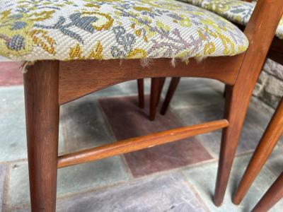 Koefoeds Hornslet Fantastic Set 6 Koefoed Hornslet Teak Ladder Back Dining Chairs