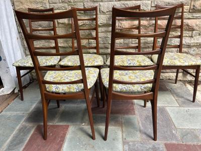 Koefoeds Hornslet Fantastic Set 6 Koefoed Hornslet Teak Ladder Back Dining Chairs