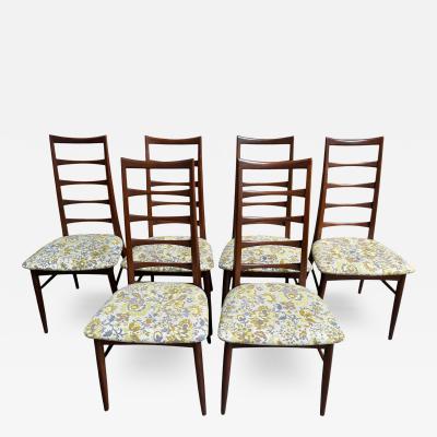 Koefoeds Hornslet Fantastic Set 6 Koefoed Hornslet Teak Ladder Back Dining Chairs