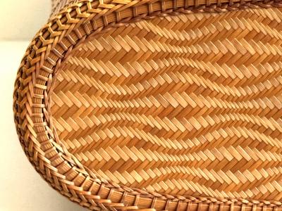 Koide Bunsei Contemporary Japanese Bamboo Basket Ikebana by Koide Bunsei