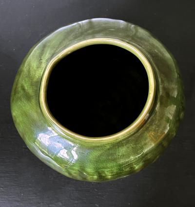 Koie Ryoji Japanese Modern Studio Ceramic Oribe Jar by Ryoji Koie