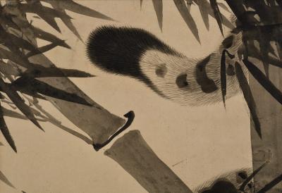 Kokuho Shimei 19th Century Japanese Tiger Painting Pair by Kokuho Shimei 1789 1859 