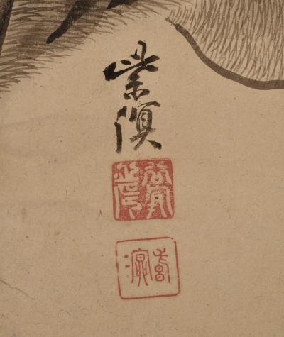 Kokuho Shimei 19th Century Japanese Tiger Painting Pair by Kokuho Shimei 1789 1859 