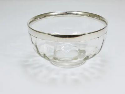 Koloman Moser Koloman Moser Art Nouveau Meteor Bowl With Silver Rim Bakalowits Vienna 1900s