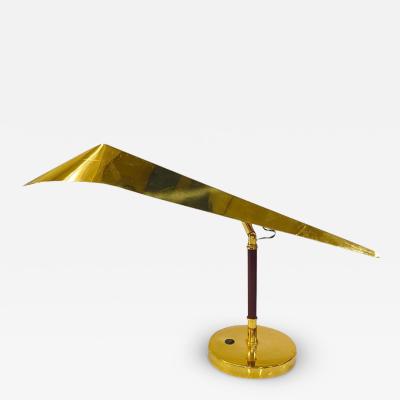 Kone Tukku Oy Finnish Design Table Lamp in Teak Brass Kone Tukku Oy Finland