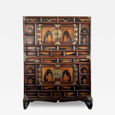 Korean Antique Wood Stacking Nong Cabinets