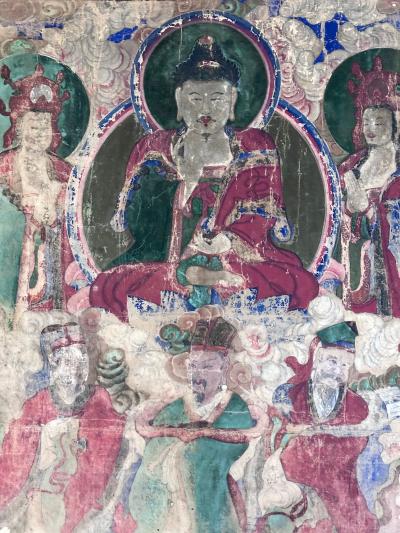 Korean Buddhist Temple Scroll Painting Sinjung Taenghwa Joseon Dynasty