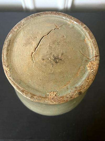 Korean Caledon Vase Bottle with Kintsugi Repair Goryeo Dynasty
