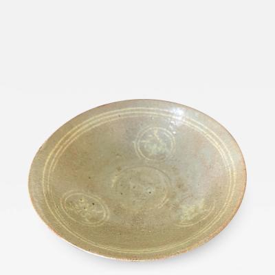 Korean Ceramic Celadon Bowl with Slip Inlay Goryeo Dynasty