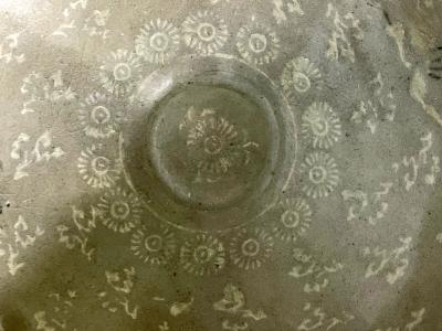Korean Ceramic Celadon Bowl with Slip Inlay Goryeo Dynasty