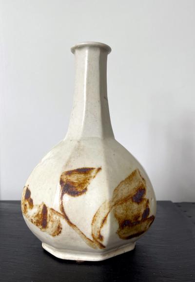 Korean Ceramic Faceted Wine Bottle Joseon Dynasty