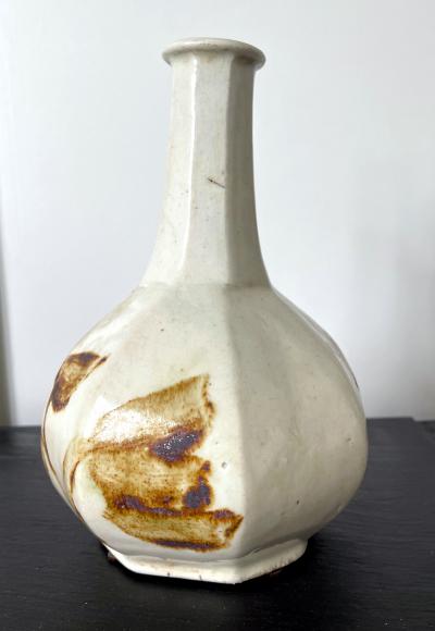 Korean Ceramic Faceted Wine Bottle Joseon Dynasty