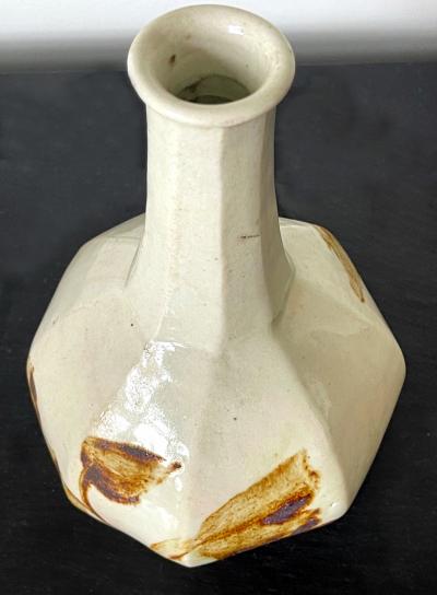 Korean Ceramic Faceted Wine Bottle Joseon Dynasty