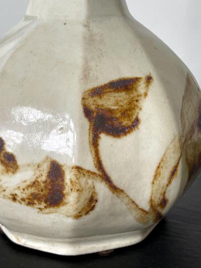 Korean Ceramic Faceted Wine Bottle Joseon Dynasty