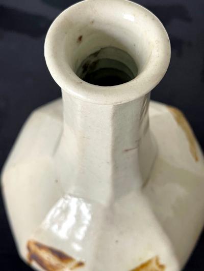 Korean Ceramic Faceted Wine Bottle Joseon Dynasty