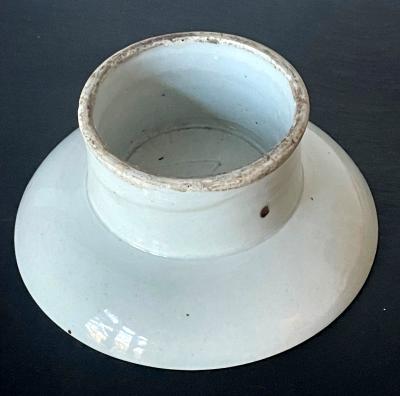 Korean Ceramic Ritual Offering Stemmed Dish with Inscription Joseon Dynasty
