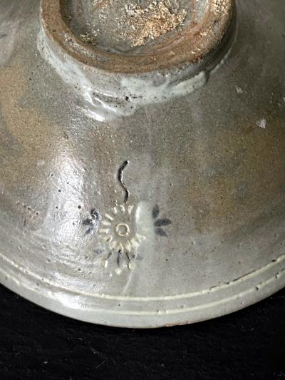 Korean Ceramic Tea Bowl with Slip Inlays Goryeo Dynasty