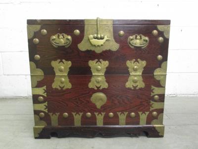 Korean Elm Tansu Chest with Brass Hardware