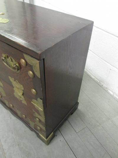 Korean Elm Tansu Chest with Brass Hardware