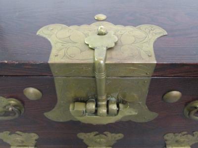 Korean Elm Tansu Chest with Brass Hardware