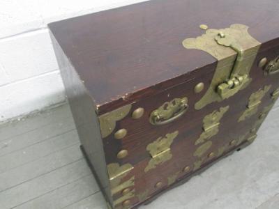 Korean Elm Tansu Chest with Brass Hardware