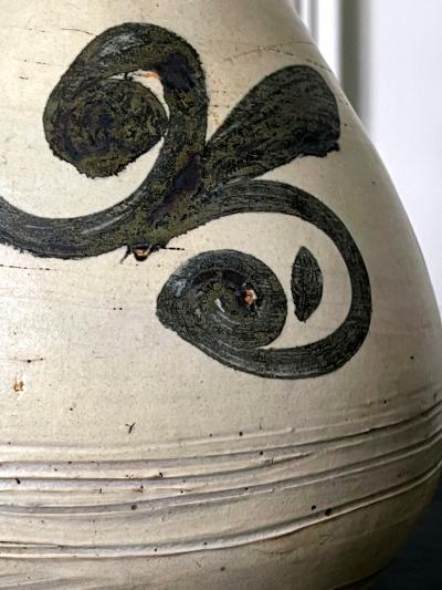 Korean Glazed Ceramic Vase Buncheong Ware Early Joseon Dynasty